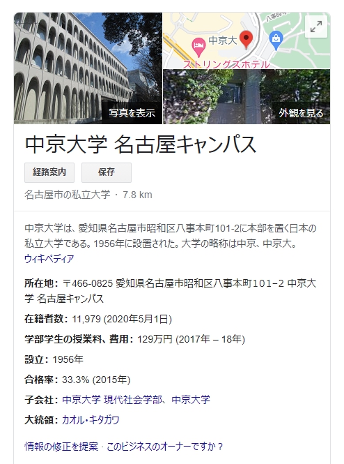 中京大学大統領
